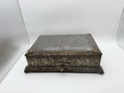 Antique Victorian Ornate Jewelry Casket Vanity Box Mirror Brush Dresser Set