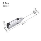 Electric Tumbler Stirrer Handheld Battery Operated Stirring Mixing Silver2pcs 