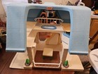 Vintage 1989 Little Tikes Blue Roof Doll House Toy