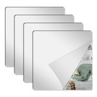 4 Pcs Wall Mirror Tiles  10 X 10 Inch Self Adhesive Acrylic Square Mirror  