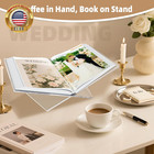 Clear Acrylic Book Stand     Large 12 6 X 6 7 X 5 In Book Holder For Cookbooks  Bi