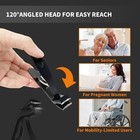 Long Handle Toenail Clippers For Seniors     Sharp Angled Head Thick Nails