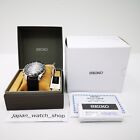 Seiko Spirit Sbtr021 Black Chronograph Quartz Leather Band Men Watch New In Box