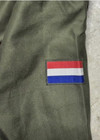 Vintage Fatigue Green Dutch Netherlands Flag Military Shirt - Size L