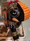 Vintage Hand Carved Painted Wooden Elephant Figurine Statue India 7 Inch X9 Inch