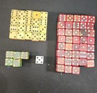 Vintage Dice Lot 64 Mix Of Colors Materials 1940 - 1955