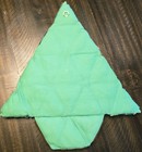 Vintage Patchwork Quilted Fabric Christmas Tree Wall Hanging Pillow Jingle Bells