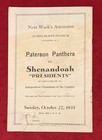 Vintage 1935 Paterson Panthers Vs Passaic Reds Pro Football Game Program Early