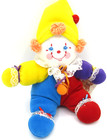 Vtg Russ Berrie Coco Clown Plush Velour Primary Colors 10  Nwt