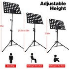 1 2 Pack Sheet Music Stand  Adjustable Portable Folding Professional Book Hold 
