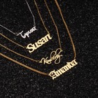 Real 925 Silver Any Name Necklace Customized Pendant Personalized Nameplate Gift