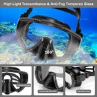 Mask Fins Snorkel Set  Snorkeling Gear For Adults  Panoramic View Diving Mask   