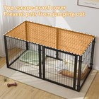 Dog Crate Kennel Heavy Duty Metal Pet Cage 2 Door With Wheels Removable Tray