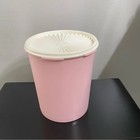 New Tupperware Large 11 Cup Decorator Servalier Canister Pink   White - Set Of 2