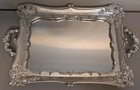 Vintage Silver Tray Mirror 12  X 8 