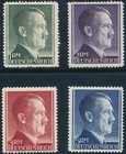 Stamp Germany Mi 799a b-802a b Sc 524-7 1941 Ww2 3rd Reich Hitler Head Set Mnh