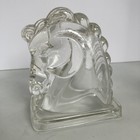 Federal Glass Mcm Vintage Art Deco Horse Head Bookends Pair Of 2 Equine Retro