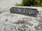 Brass Sign Radio Room Plaque Nautical Ship Boat Beach Tag Home Office D  cor Gift