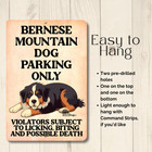 Bernese Mountain Dog Parking Sign Dog Funny Metal Tin Wall Art Outdoor Handmade