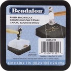 Rubber Bench Block For Jewelry Making  4 By 4-inch  Black