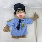 Melissa   Doug Police Officer Cop Plush Hand Puppet W  Stick Great Condition