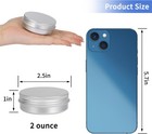 60 Pack 2oz Metal Round Tins With Screw Lid For Lotion Bars And Balms