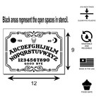 9 X 12 Decorative Ouija spirit Board Stencil Skull supernatural ghost halloween