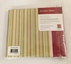New And Sealed Chatter Box Green Multi Stripe Decorative Album Plus Bonus Pages 
