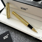 Montblanc Luxury Style Gold Guilloche Rollerball Pen Rare Gift Box - Hot Item