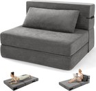 39  Modern Linen Sofa Bed Futon convertible Folding Sleeper Bed Loveseat Couches