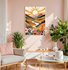 Landscape Diamond Art Kits For Adults mountain Flower 5d Diamond Painting Kits  