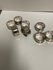 Set Of 8  Silverplate Rolled-edge Napkin Rings Vintage