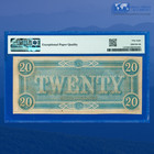 1864  20 Confederate States Of America  Csa T-67  Pmg Au 58 Epq  83265