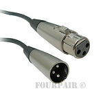 6ft - Shielded 3-pin Xlr Extension Microphone Mic Audio Cable Cord Male Female