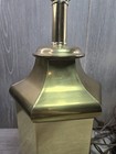 Vintage Brass Octagon Ginger Jar Table Lamp Light Hollywood Regency Pair