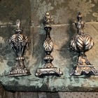 Vintage Ornate Decorative Tabletop Finial Set Of 3