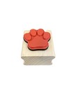 Paw Print Stamper Wood Block Rubber Stamp Dogs Cats Pets Children Parties