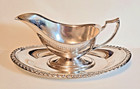 Vintage Silverplate Gravy Boat   Detached Underplate - Art Silver Co 