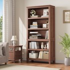    71  Farmhouse Bookcase For Living Room 5-tier Bookshelf Large Storage Organizer