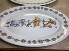 2- Disney Winnie The Pooh Daisy Chain Ceramic Oval 14    Serving Dish Platters