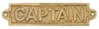 Brass Sign  captain  Plaque Nautical Ship Boat Beach Door Cabin Decor Gift Item