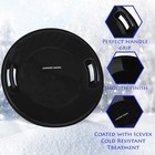 Snow Sled Heavy Duty Plastic Downhill Saucer Disc Handles Black Racer Slippery