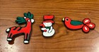 Set Of 3 Vintage Handmade Huichol Mexican Yarn Folk Art Christmas Ornaments