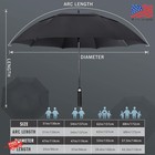 Zomake Golf Umbrella 51 Inch Black Windproof Double Canopy Auto-open