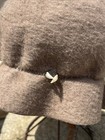 Vintage Cloche Hat By Clover Lane Brown Felt Shell Accents K-m-f