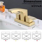 Wipphs 2 Hole Centerset Bathroom Sink Faucet Brushed Gold 2 Handle