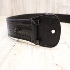 Aker B01-38 Sam Browne Duty Belt  size 38  Basket Weave Leather  Chrome Buckle