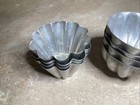 Vtg Lot Of 12 Mini Fluted Aluminum Jello Molds Tins 8 Marked Jello