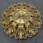 Vintage 1976 Syroco 24    Gold Ornate Wall Clock Hollywood Regency Mcm  1581
