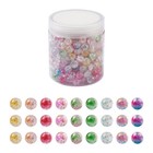 1box Golden Foil Transparent Spray Painted Crackle Glass Beads Strands 10 11mm